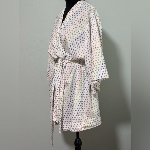 ROLLER RABBIT Women’s Disco Hearts Cotton Kimono Robe - OS - Picture 5 of 8